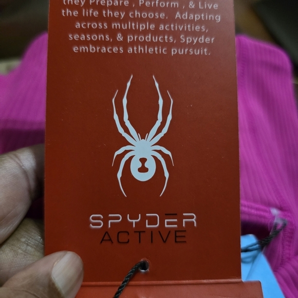 Spyder Active Pink Chafe Resistant Zip Pocket Leggings Size Small NWT - Picture 4 of 14